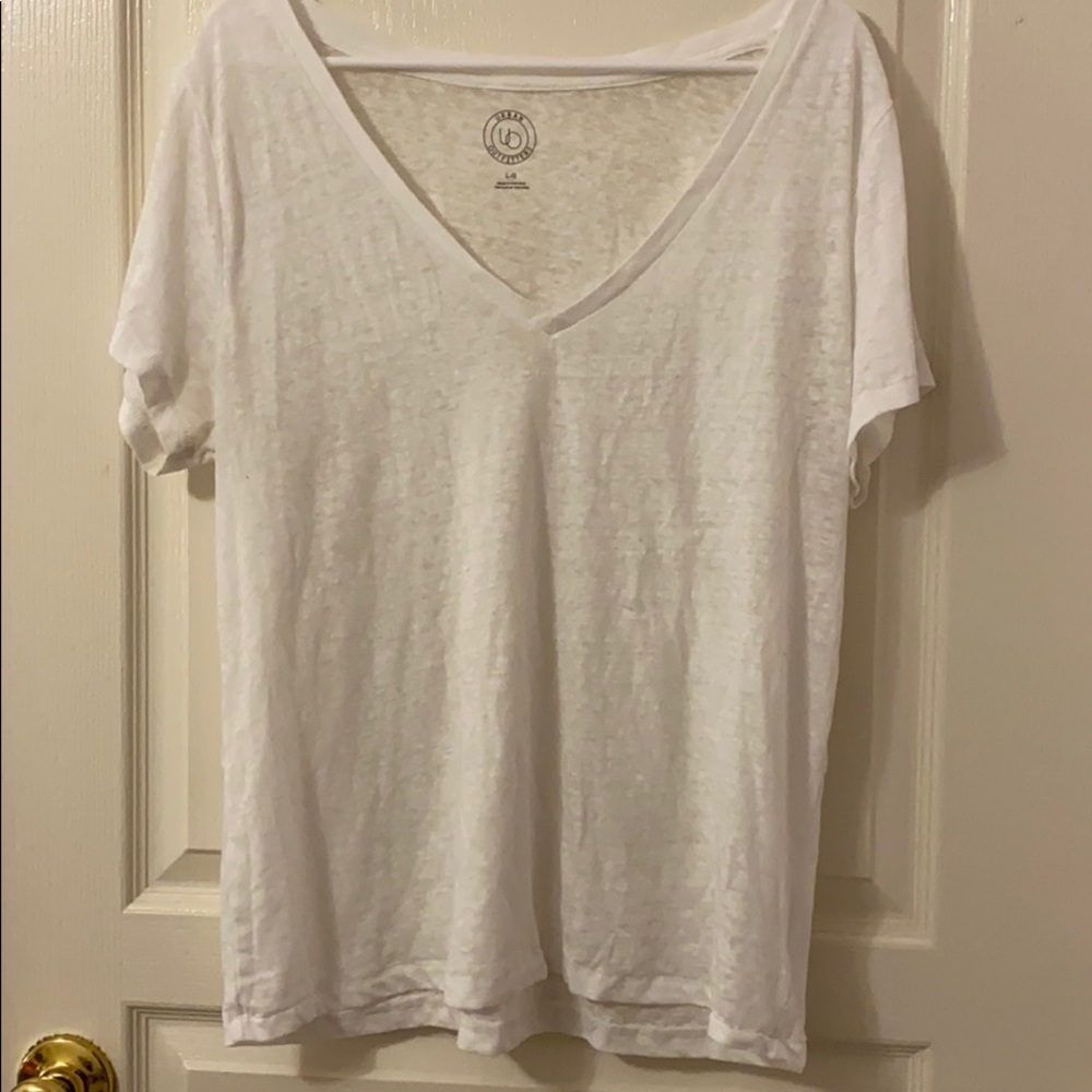 white sheer vneck